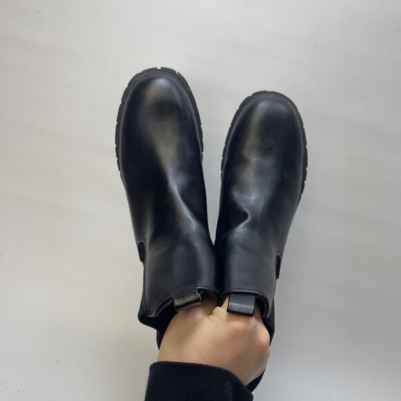 Madden NYC Chunky Chelsea Platform Lug Boots Women's Size 9 Black Comfort - Picture 7 of 13